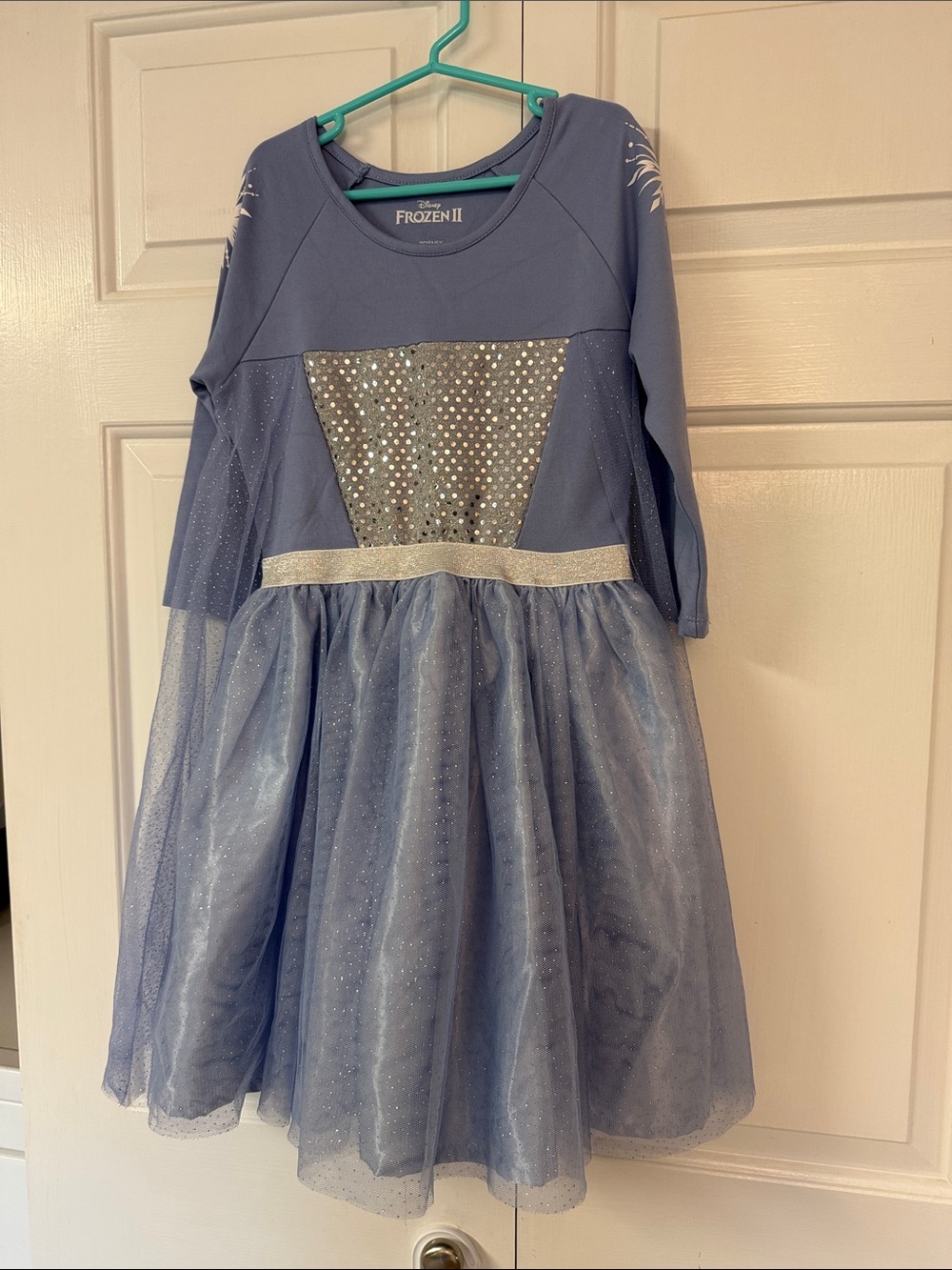 Disney Sparkle Tulle Dress in Light Blue with Silver Accents